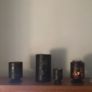 COPY - Pierced Black Candle Holder LOT target thr…